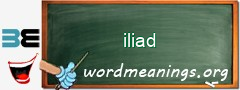 WordMeaning blackboard for iliad